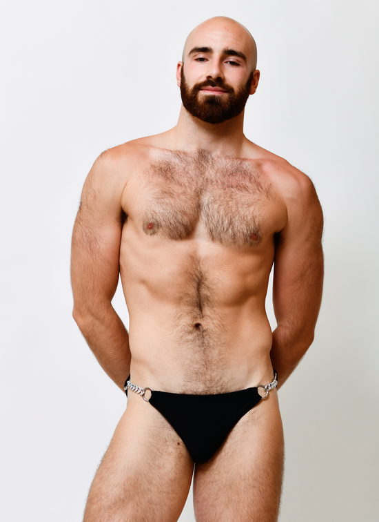 Twin Chain Swim Brief - Black