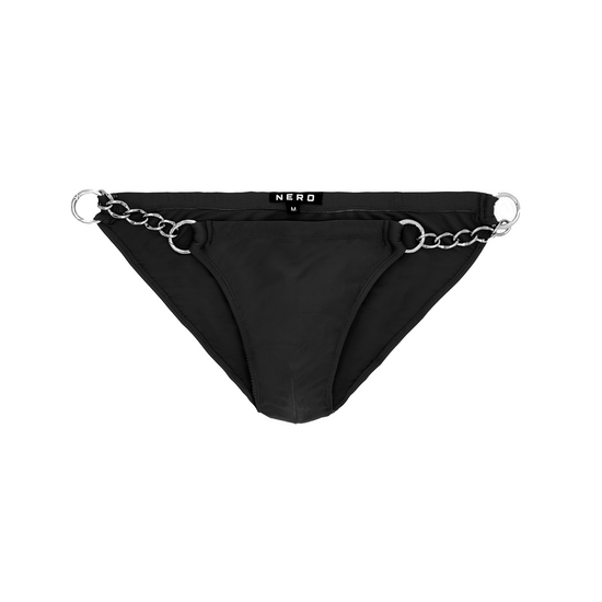 Twin Chain Swim Brief - Black